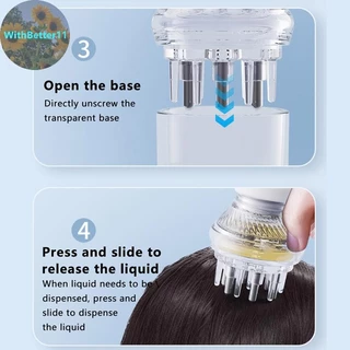Scalp Applicator Liquid หวีรากผมนวดหวีสําหรับเซรั่มปลูกผมน้ํามันบํารุง Liquid Guiding Anti Hair Loss Scalp Care TH