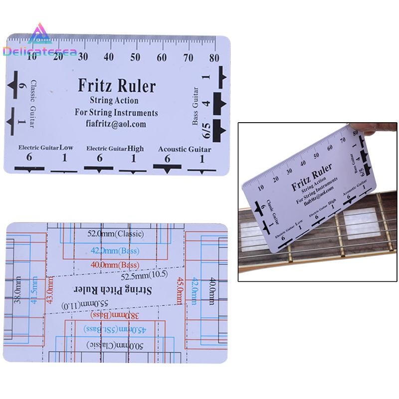 [Delicatesea] 1PC กีตาร์ String Action Gauge String Pitch ไม้บรรทัดกีตาร์เบสเครื่องมือวัดใหม่