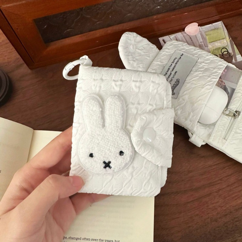 กระเป๋าใส่เหรียญกระต่ายน่ารัก Miffy Rabbit Simple หูฟังกระเป๋า Retro Storage กระเป๋าใส่เหรียญ ID Card Multi-Layer Card Holder ราคา ถูกที่สุด ดีลบีเคเค แกลเลอรีภาพที่ 3