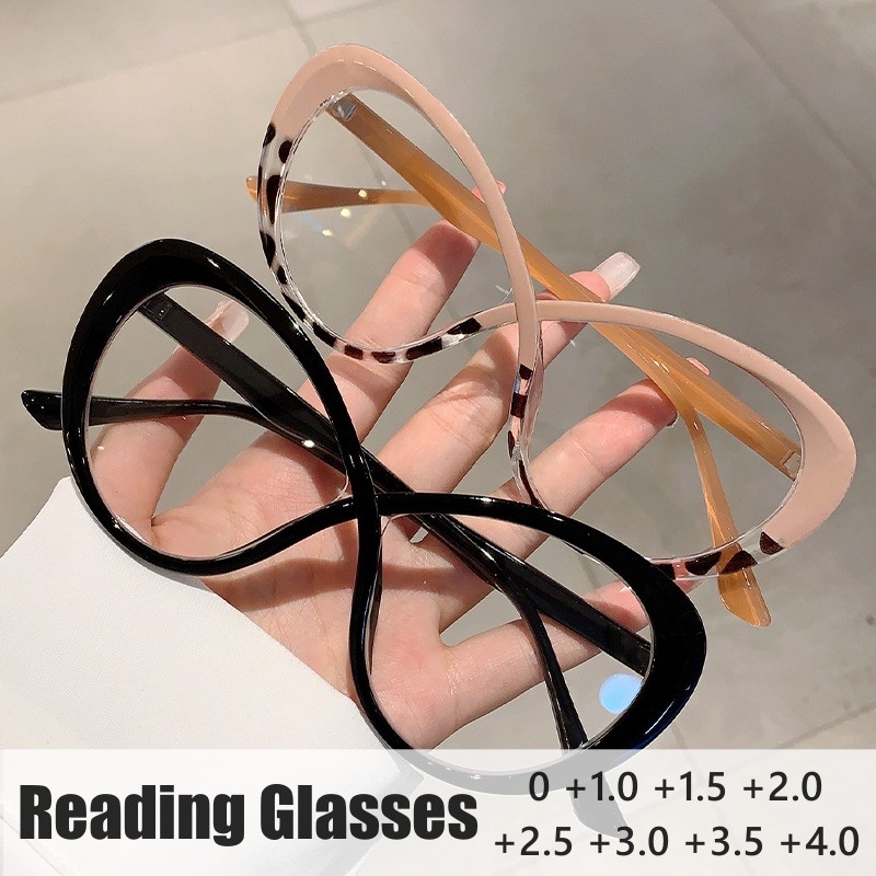 Infinity ขนาดใหญ่กรอบสุภาพสตรีสายตายาวแว่นตา Vintage รอบสําเร็จรูปอ่าน Plus แว่นตา Prescription Presbyopia Diopter