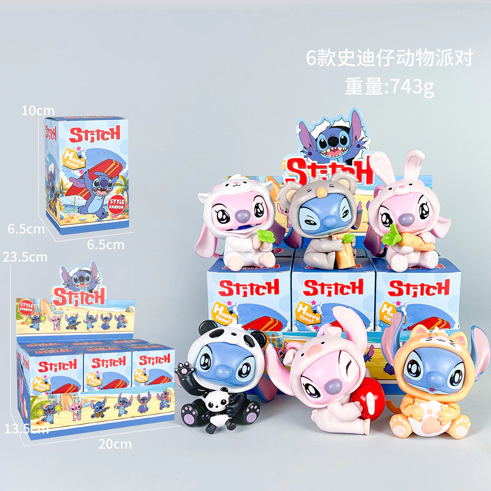 💥จัดส่งจากประเทศไทย💥6 ชิ้น/กล่อง Stitch Angel วันวาเลนไทน์อะนิเมะรูปคอสเพลย์แตงโมองุ่นตุ๊กตาของเล่นสําหรับของขวัญเด็กคอลเลกชันเครื่องประดับรถบ้านเค้กตกแต่ง Gacha thumbnail 5