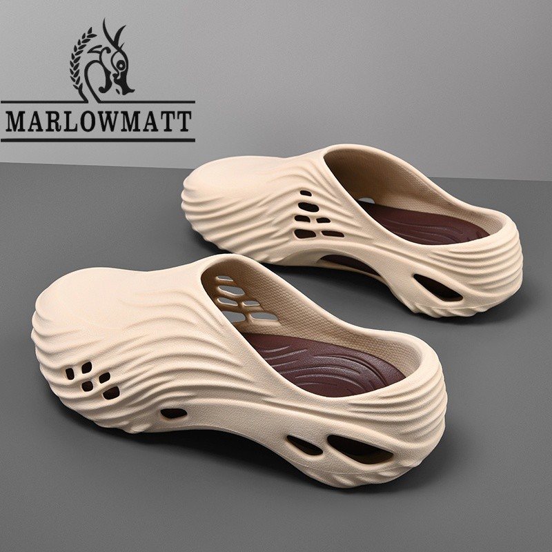 Marlowmatt รองเท้าแตะผู้ชาย Baotou Breathable น้ําหนักเบาสไตล์อินเทรนด์ที่ไม่ซ้ํากัน