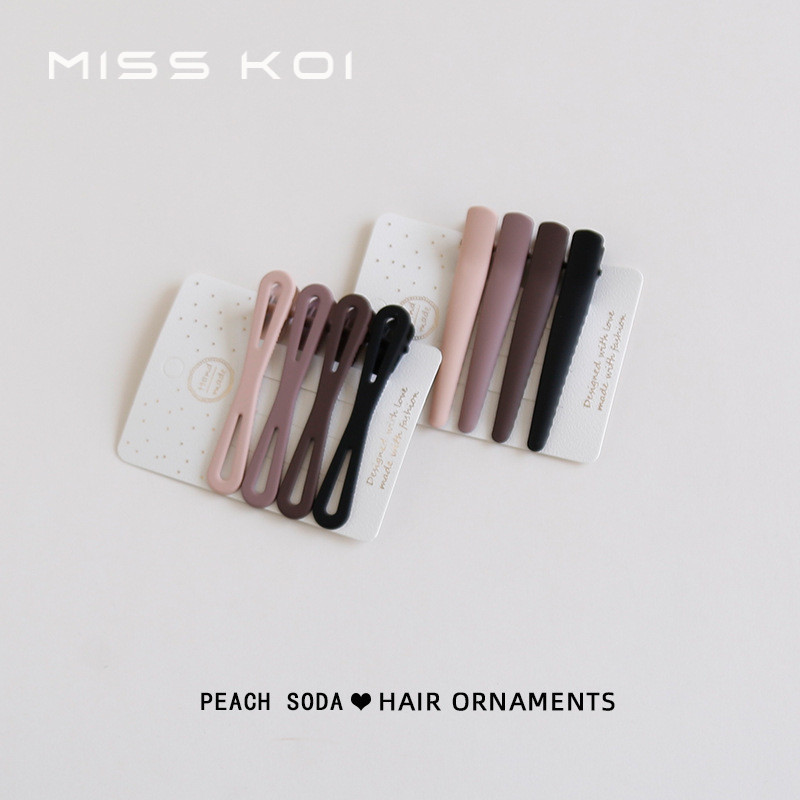 MISSKOI กิ๊บติดผมฝ้าเรียบง่ายหน้าผากด้านข้างคลิปหน้าม้าผมหัก
