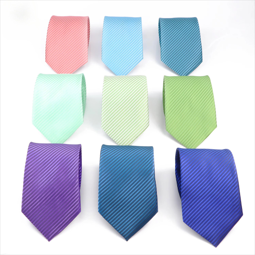 แฟชั่นผู้ชายสีทึบ7.5เซนติเมตรลายโพลีเอสเตอร์ผูกคลาสสิกที่เรียบง่ายสํานักงานธุรกิจเนคไทเสื้อแต่งงานอุปกรณ์เสริม กรณี
