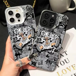เคส iphone17 11 13 12 14 15 Pro MAX 14 15 7 8 Plus X XR XSMAX SE OnePiece Luffy เคสโทรศัพท์ซิลิโคนสุดหล่อหรูหรา