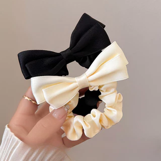 เจ้าหญิงสาวหางม้าสูง Bowknot เชือกผมผูกผม Scrunchies เครื่องประดับผม