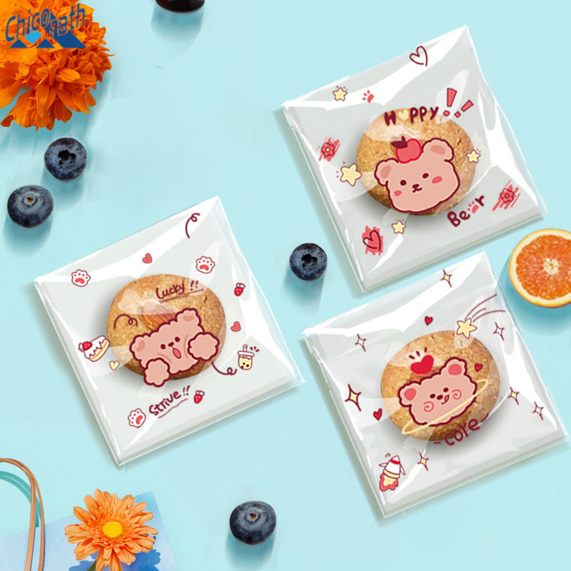 🎐น่ารักมาก ถุงฝากาวใส่คุกกี้ 10x10 (100 ใบ) เลือกลายได้🎐 - รูปที่ 2