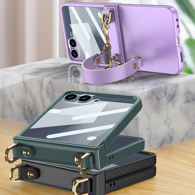 Ready ใหม่สําหรับ Samsung Galaxy Flip 7 เคสโทรศัพท์ Flip7 Shell Film เคสป้องกันแฟชั่นเคสป้องกันเรียบ