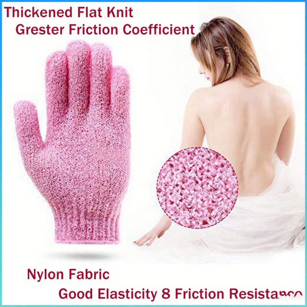 COD ถุงมืออาบน้ำ ถุงมือขัดผิวอาบน้ำ ขจัดเซลล์ผิวเก่า พร้อมส่ง Glove-style bath towel Shower Gloves - BAZZR - รูปที่ 2