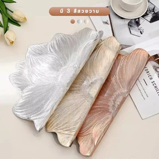 แผ่นรองจานรูปดอกบัว แผ่นรองจาน ตารางเสื่อพีวีซีทนอุณหภูมิสูงลื่นรถไฟเหาะ แผ่นรองจานกันลื่น กันร้อน กันกระเด็นได้ดี