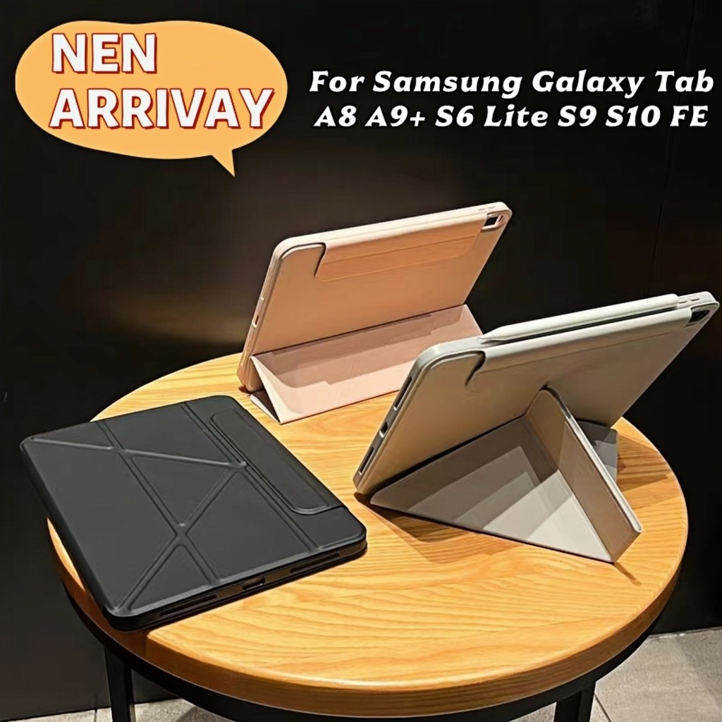เคสฝาพับ แกนY ใช้สำหรับหัวเข็มขัดแม่เหล็ก Galaxy Tab S10 FE S9 FE 10.9 นิ้ว A8/A9+ S6 Lite กันกระแทก
