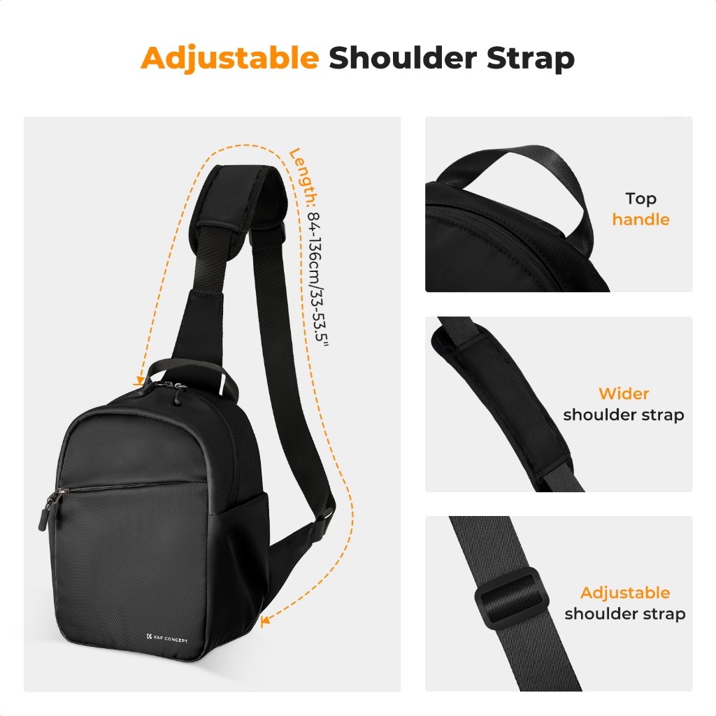 K&F CONCEPT Shoulder Bag กระเป๋าสะพายข้าง for Photography กระเป๋าสะพายไหล่ ใส่กล้อง 1ตัว เลนส์ 2ตัว