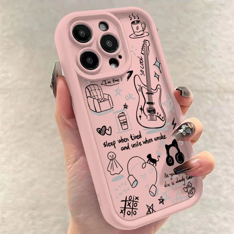 ปลอกสําหรับ Infinix Smart 9 8 6 7 5 หมายเหตุ 40 30 Pro 12 G96 Hot 50 40 Pro 40i 30i 30 Play NFC Tecno Spark 30C 20C 10C Spark GO 2024 Camon 20 Western คาวบอยกีตาร์รูปแบบฝาครอบ