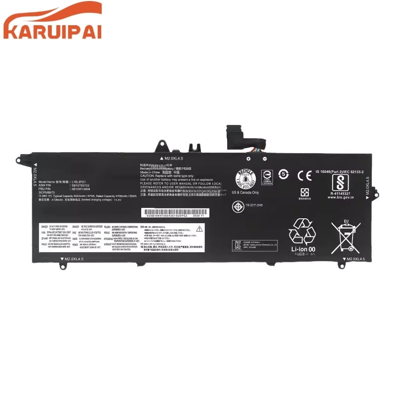 ✿แบตเตอรี่ L18C3PD2 L18M3PD1สำหรับ Lenovo ThinkPad T14S T490S T495S Series 57WH L18M3PD2 02DL013 02D