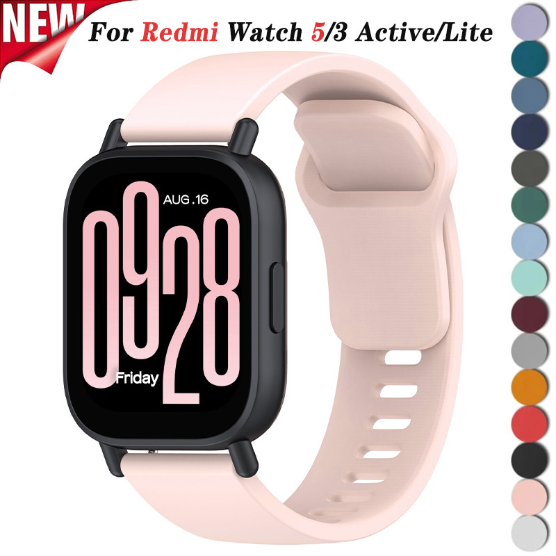 สายรัดซิลิโคนขนาด 22 มม. เข้ากันได้กับสายนาฬิกา Redmi watch 3 Active/Lite สําหรับ Redmi watch 5 Active/Lite นาฬิกาอุปกรณ์เสริม