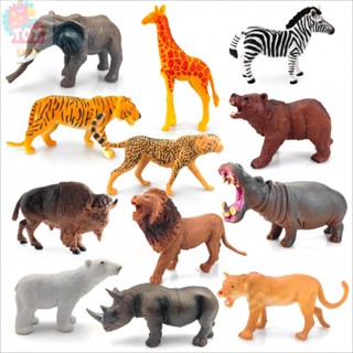 โมเดลจําลอง รูปสวนสัตว์ เสือ สิงโต เครื่องประดับ สําหรับเด็ก