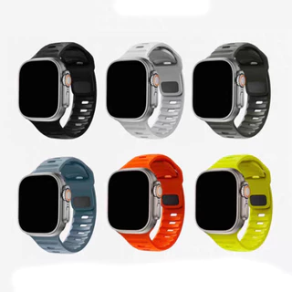 ซิลิโคนสายกีฬา IWatch Ultra/SE 3 2/Ultra 49mm 46mm 41mm Series 11 10 9 8 7 6 5 4 3 2 1 Iwatch 44mm 40mm 42mm 38mm