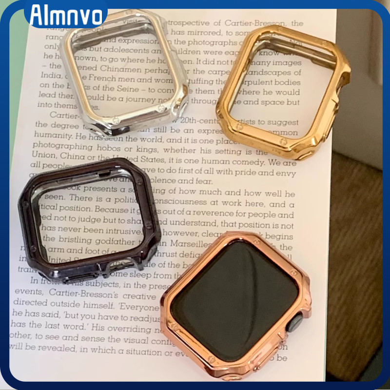 เคส TPU แบบไม่มีฟิล์มสำหรับ Apple Watch 46มม 45 41 44 42 38 40 มม เคสป้องกันหน้าจอสำหรับ iWatch Series 10 9 8 7 6 SE 5 4