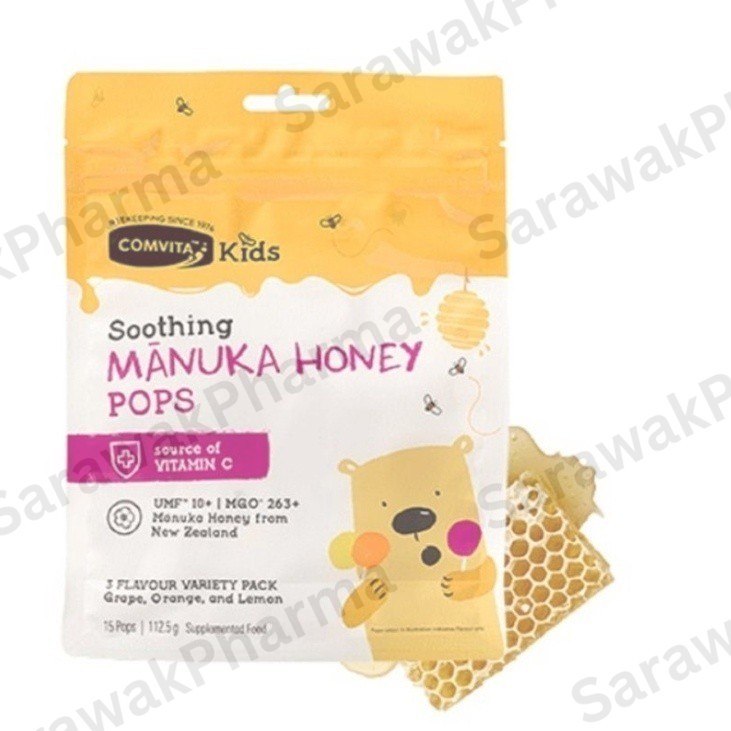 Comvita Manuka Honey Pops สําหรับเด็ก 15 Pops