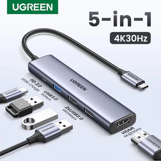 Ugreen Usb C Hub 4K HDMI 5 in 1 Usb Hub 100W USbC อะแดปเตอร์มัลติฟังก์ชั่นสําหรับ MacBook Pro