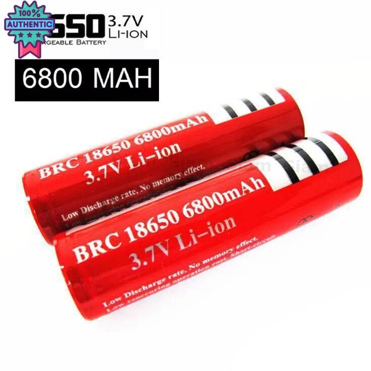 ถ่านชาร์จคุณภาพสูง Li-ion 18650 3.7V 6800 mAh พร้อมใช้งาน 8 ก้อน