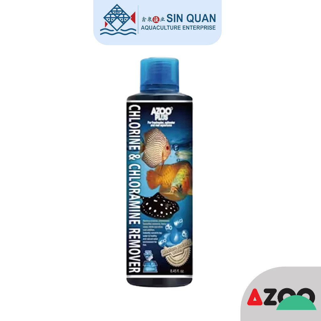AZOO CHLORINE & CHLRAMINE REMOVER /AZOO PLUS/ 250ML /500ML / Sin Quan Aquaculture Enterprise