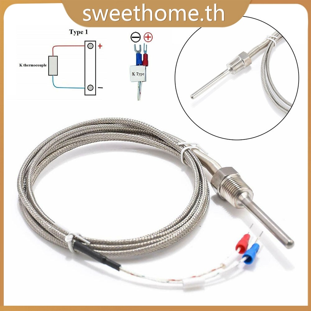 <SWHOME> เทอร์โมคัปเปิลชนิด K กันน้ํา - โพรบเซ็นเซอร์อุณหภูมิสําหรับตัวควบคุม PID <OCTOBER>