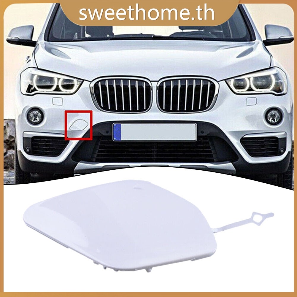 <SWHOME>กันชนหน้า Tow Hook Eye Cover Cap Fit สําหรับ BMW สําหรับ X1 F48 20d 25dx 2016-19 สีขาว <OCTO