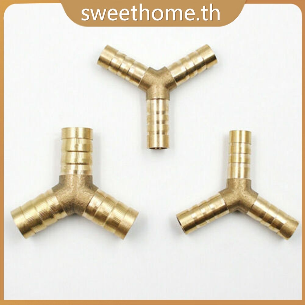 <SWHOME> ทองเหลือง TY ชิ้น 3 ทาง Joiner การใช้ท่อ Joiner Tee Connector Air Water Gas <OCTOBER>