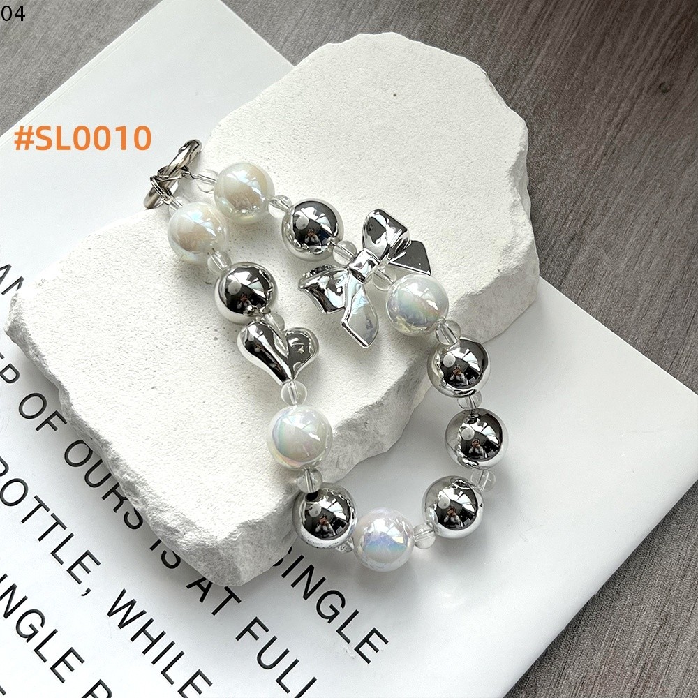 Phone Bracelets สายคล้องโทรศัพท์มือถือ สไตล์วินเทจ เชือกเส้นเล็ก แบบถัก สีน้ําตาล สีดํา สีขาว Senior แบบเรียบง่าย