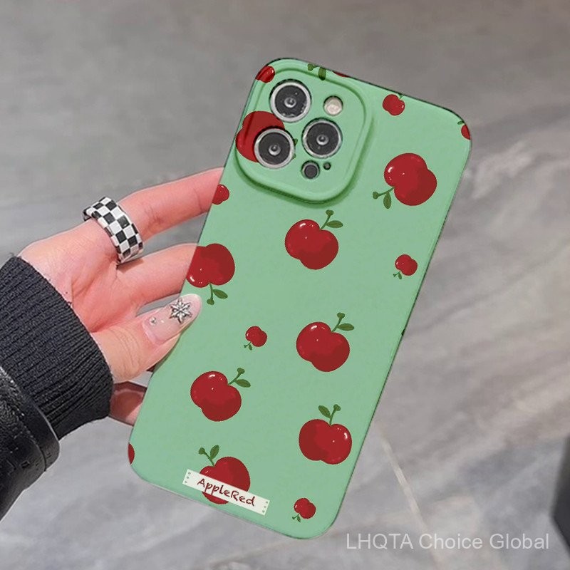 เต็มหน้าจอของเชอร์รี่เข้ากันได้สำหรับ IPhone16 15 14 13 12 11 PRO MAX x XR XS MAX 8 7 6วินาทีบวก SE 2020ฟิล์มแพคเกจเต็มช็อกทนรวมทุกอย่างโทรศัพท์เคสเชลล์ P