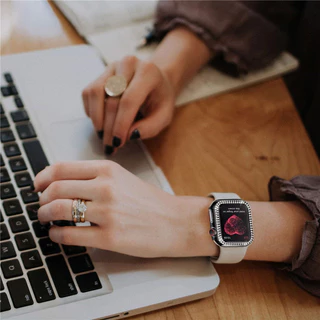 นาฬิกาเพชร For IWatch Ultra/SE 3 2 49มม Apple Watch Series 11 10 9 8 7 6 SE 5 4 38มม 42มม 41 42มม 45มม 46มม กันชนป้องกัน