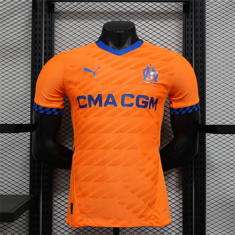 Player Version 2024/25 Maillot OM 3rd Shirt and Football Jersey S-2XL,สามารถเพิ่มชื่อและตัวเลขของคุณได้