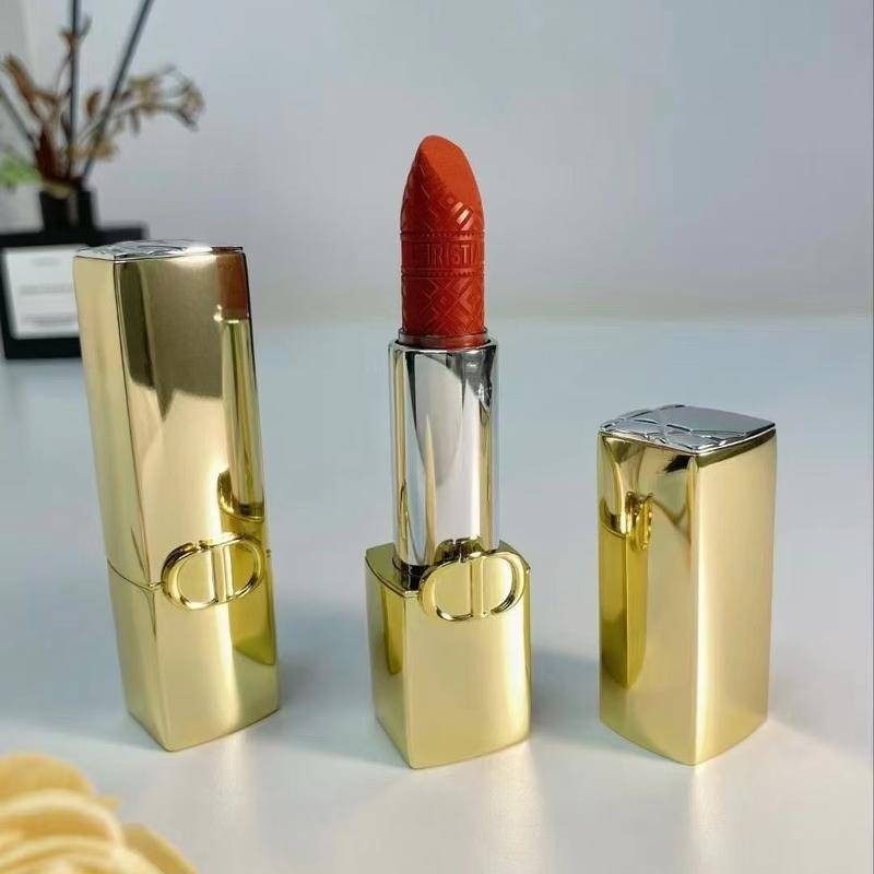 2026 Limited Edition Blue Gold Velvet Satin Lipstick ลิปสติก 720/8/840/888/999 Limited 3.5G