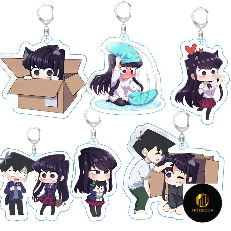 อะนิเมะมังงะพวงกุญแจเทพธิดาแห่งการสื่อสาร Fear Komi Cant Communicate Shoko Komi อะคริลิคกระเป๋าเป้สะ
