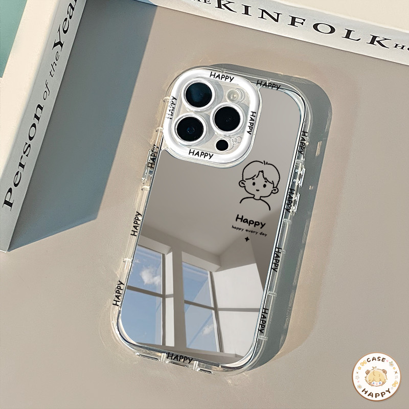 เด็กชายและเด็กหญิงแสนสุขแสนเรียบง่าย เคสiPhone 16 11 Pro Max 15 12 13 14 Pro Max 7Plus X XS XR Max 15 8 7 Plus SE 2020 - รูปที่ 2