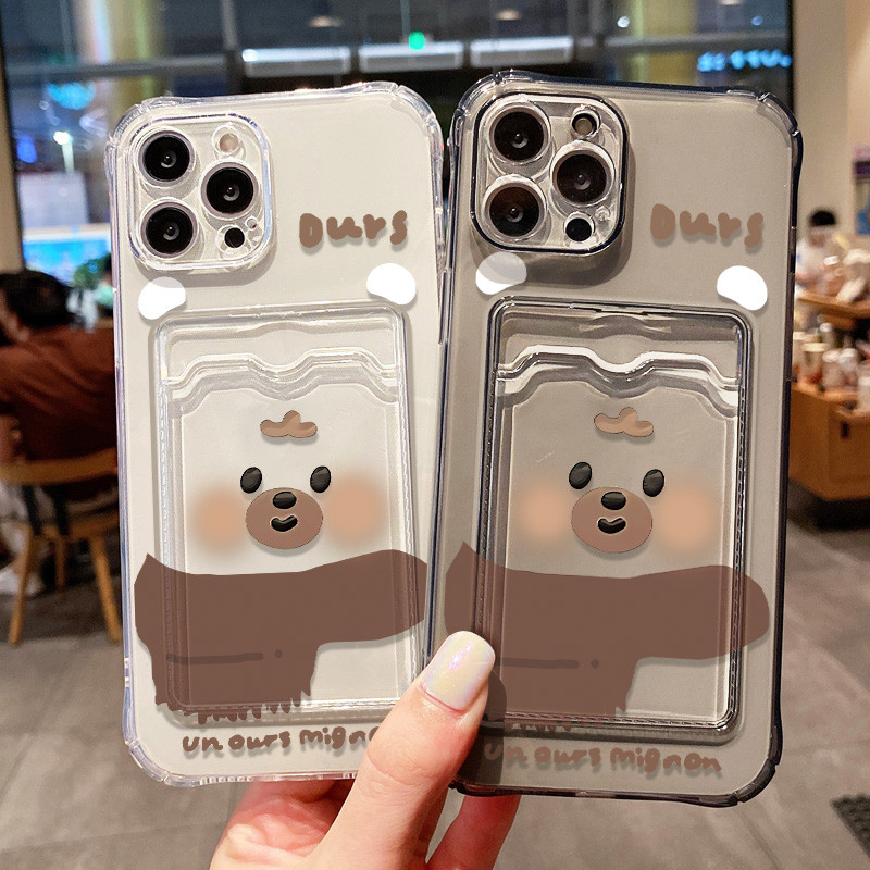 Clear ซองใส่การ์ด case for iPhone 17 11 13 16 15 12 14 Pro Max X XS Max XR 7 8Plus เคสโทรศัพท์ซิลิโคน TPU โปร่งใส ราคา ถูกที่สุด ดีลบีเคเค แกลเลอรีภาพที่ 6