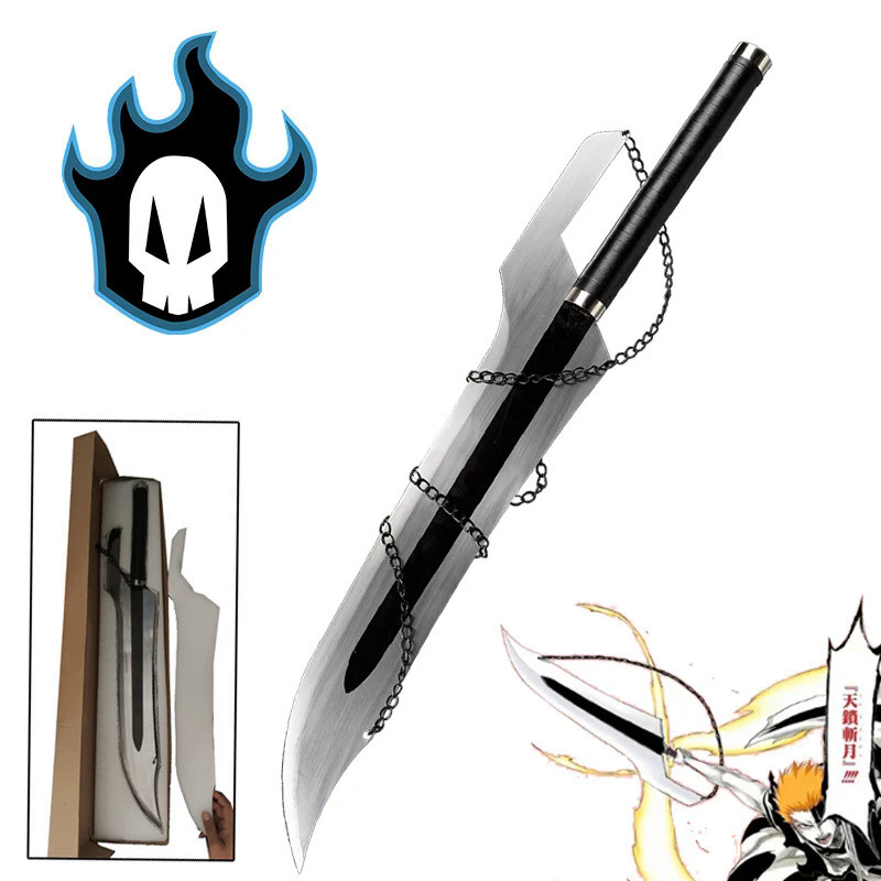 Fantastic Decoration Gift Ichigo Zangetsu Butcher Sword Hollow Blade Replica Swords -Anime Bleach Sw