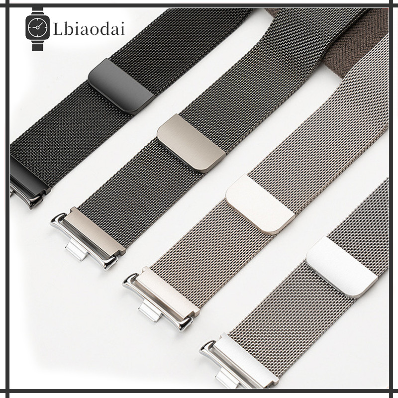 สแตนเลสลูปมิลานสายนาฬิกา for Redmi Watch 6 5 4 สายรัดข้อมือกำไลแม่เหล็กโลหะ Xiaomi Mi Band 8 Pro / Mi Band 10 9 Pro