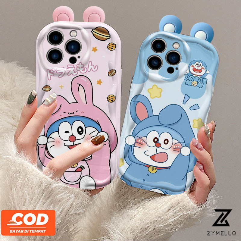 Case for Xiaomi 14T Redmi Note 13 Redmi Note 13 Pro Redmi 14C Xiaomi 14T Pro Redmi 14R Redmi Note 13 Pro POCO M6 Pro เคสโทรศัพท์ TPU กันกระแทกกระต่ายโดราเอมอนน่ารัก