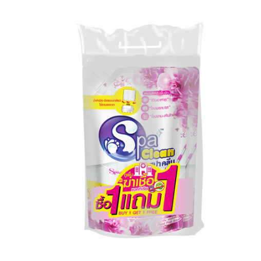 GlobalHouse SpaClean สปาคลีน น้ำยาถูพื้น-ฆ่าเชื้อ 700 มล. กลิ่นฟลอรัลพิ้งค์ แพ็ค 1 แถม 1 สินค้าของแท้คุณภาพดี