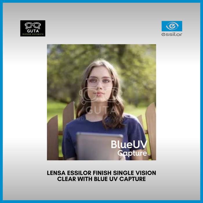 Esilor Crizal Easy Pro Index 1.56 Finish Single Vision Clear พร้อม Blue UV Capture Original Blueray 