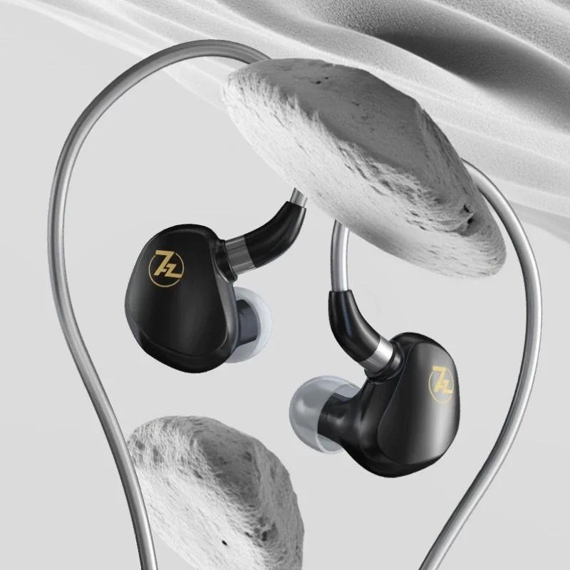 7hz G1 หูฟัง 10 มม.แบบไดนามิกชนิดใส่ในหู Monitor หูฟังเพลง Hifi ที่มีเสถียรภาพ 0.78 มม.2 พินสายเปลี่ยนได้