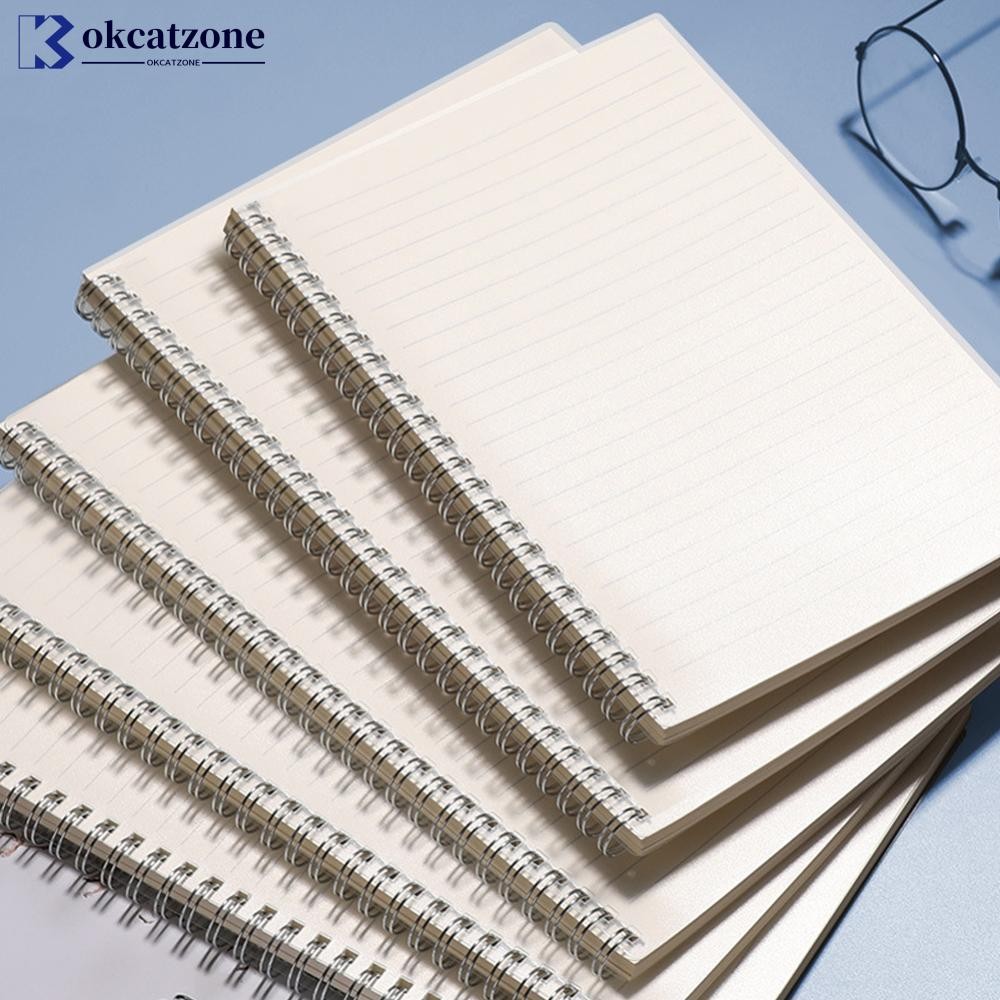 OKCATZONE A5 A4 B5 Spiral Book Coil Notebook To-Do Lined Paper Journal Diary Sketchbook สําหรับอุปกร