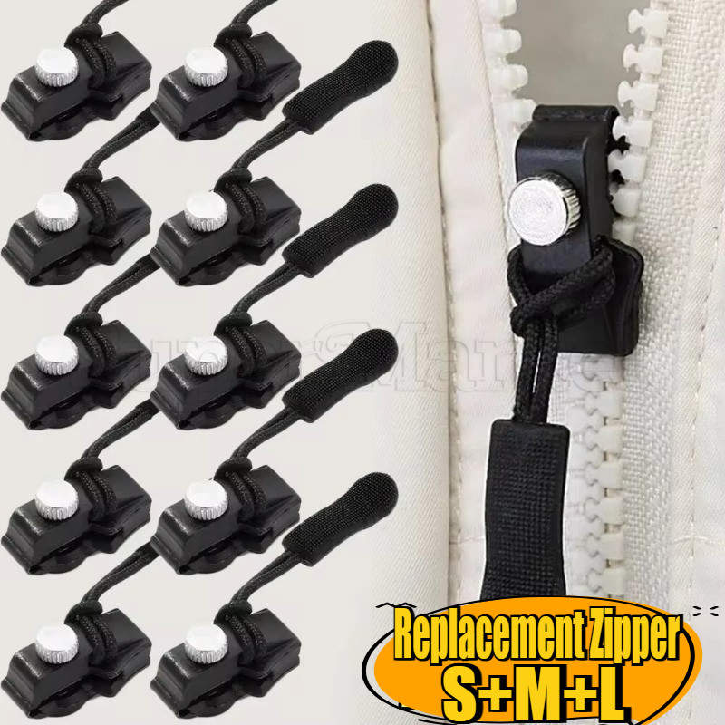 ชุดซ่อมซิปสากล-สําหรับแจ็คเก็ตกระเป๋าเสื้อฟรีเย็บผ้า-หัวซิปที่ถอดออกได้ทันทีอย่างรวดเร็ว-เปลี่ยนซิปสไลด์ดึงล็อค-3ขนาดต่าง