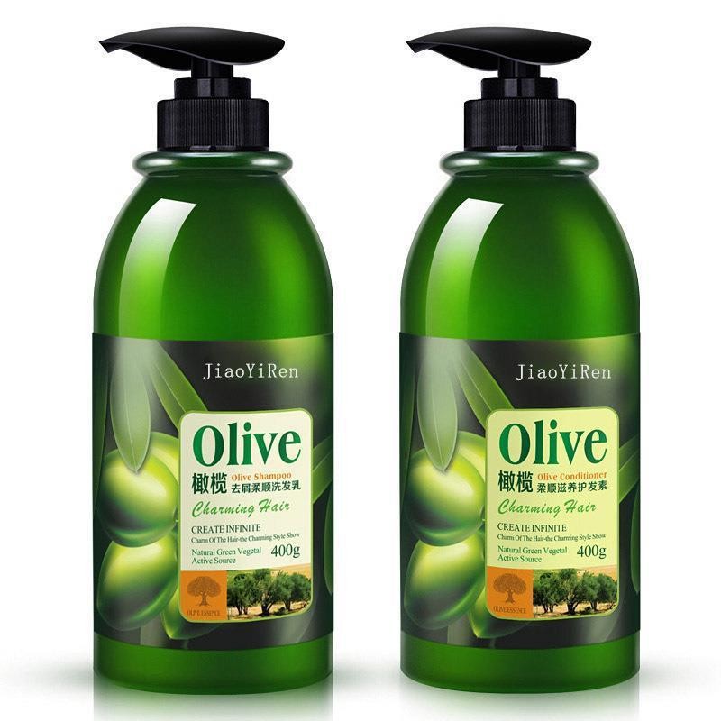 Jiaoyiren Olive Shampoo Conditioner Wash Set Combine Refreshing Oil Control ชุดผสม Consignment 11.7g