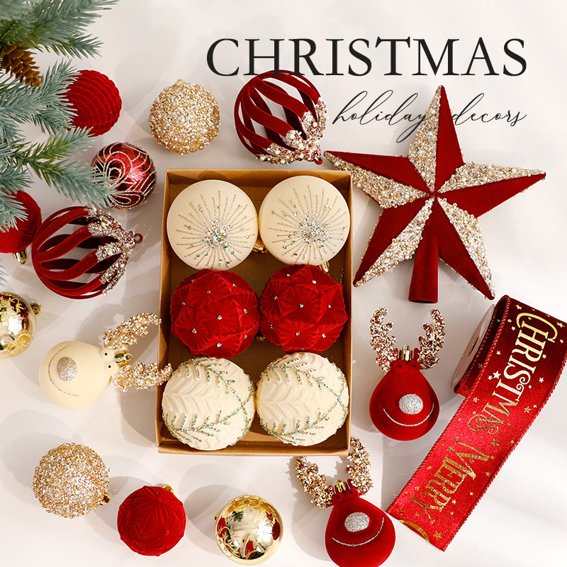 จี้ลูกบอลคริสมาสต์ ของตกแต่งต้นคริสมาส ลูกบอลประดับ งานปาร์ตี้คริสต์มาส christmas decorations
