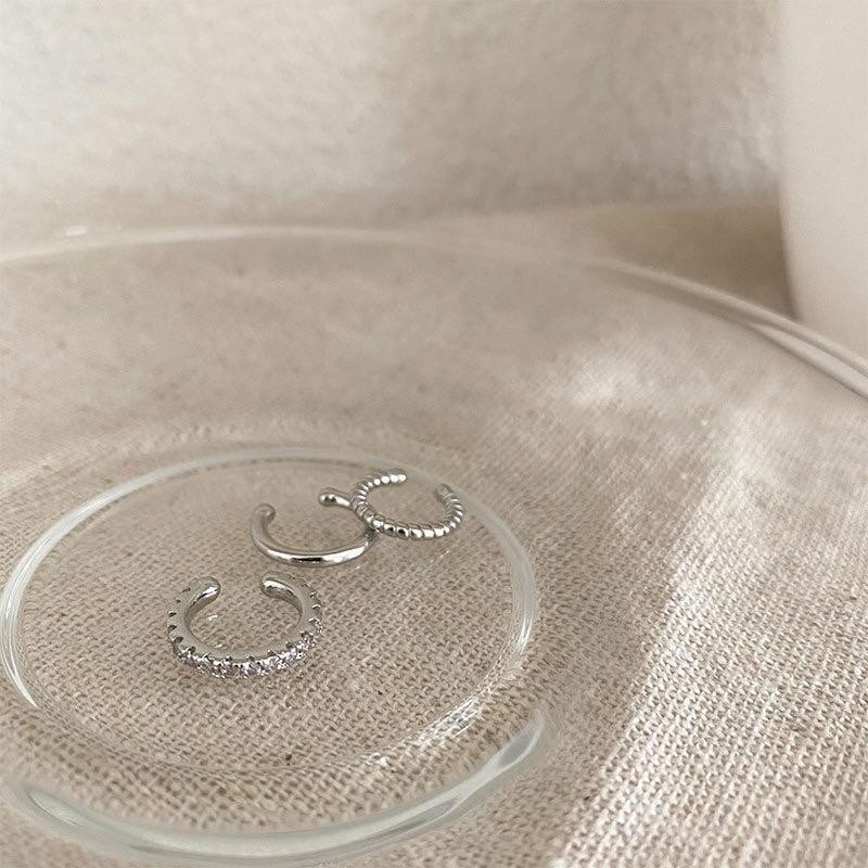 Jinjoo รหัส F01 ต่างหู Ear cuff รุ่น Trio of Elegance (3ชิ้น) ราคา ถูกที่สุด ดีลบีเคเค แกลเลอรีภาพที่ 3
