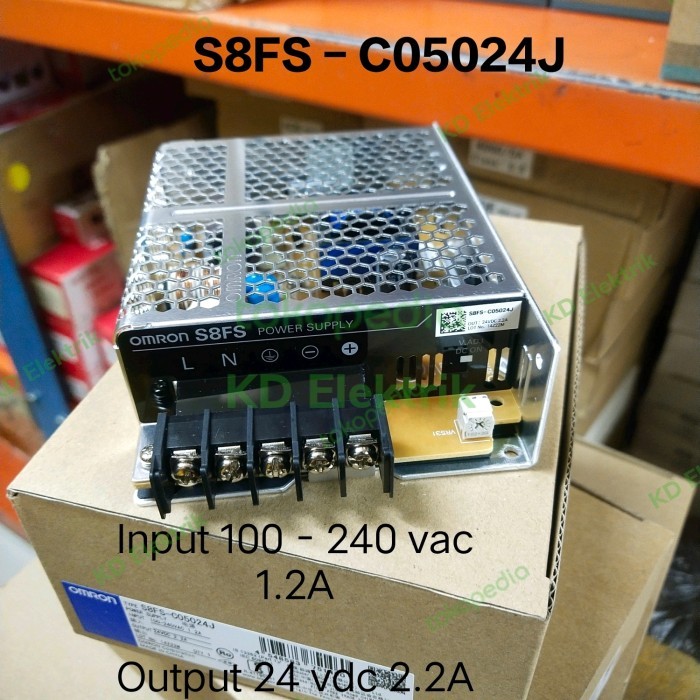 JS88 แหล่งจ่ายไฟ omron 24 vdc 2.2 A S8FS-C05024J