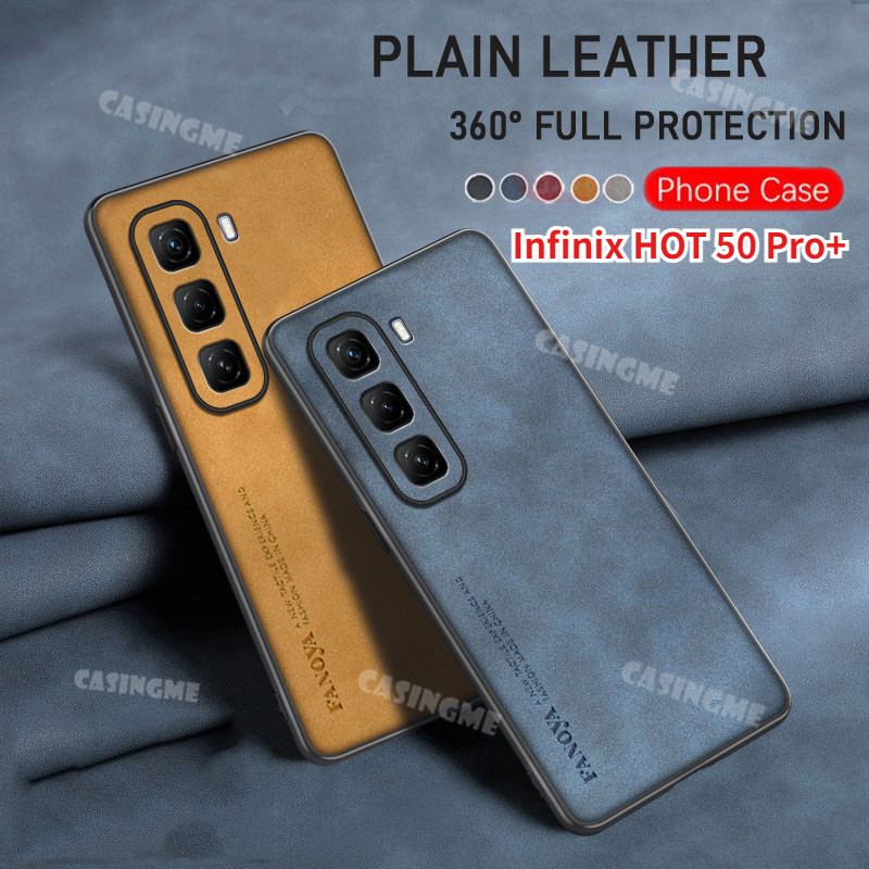 Infinix HOT 50 Pro + 2024 หนังเคสโทรศัพท์หนังแกะปลอกหนังสําหรับ Infinix HOT 50Pro + 50Pro Hot50Pro + 50i 50 Pro Plus + เลนส์ป้องกันแฟชั่นกันกระแทกปกหลัง